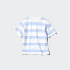 T-shirt a righe in cotone AIRism per bambini T-shirt a righe in cotone AIRism per bambini