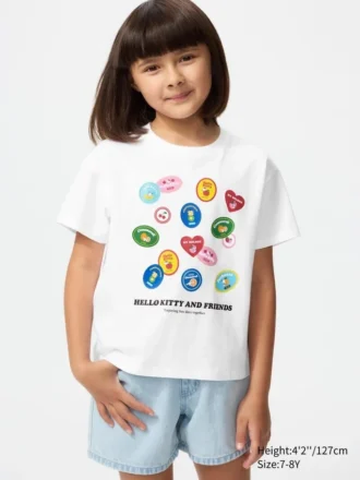 T-shirt con stampa grafica dei personaggi Sanrio per bambini