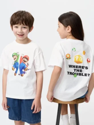 T-shirt con stampa grafica “Kids the Super Mario Galaxy Movie”