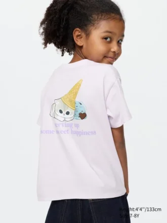 T-shirt con stampa grafica Mofusand UT per bambini