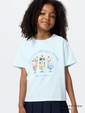 T-shirt con stampa grafica Mofusand UT per bambini