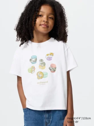 T-shirt con stampa grafica Mofusand UT per bambini
