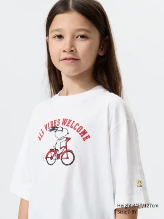 T-shirt con stampa grafica Peanuts Ut per bambini