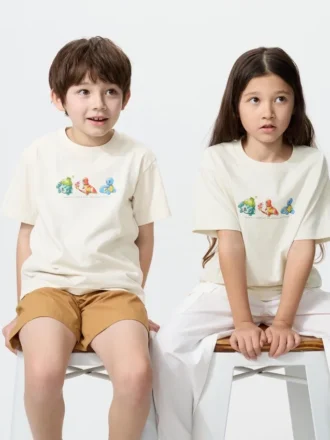 T-shirt con stampa grafica Pokamon Ut per bambini