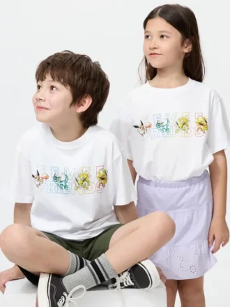 T-shirt con stampa grafica Pokamon Ut per bambini