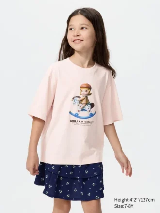 T-shirt con stampa Pop Mart UT per bambini