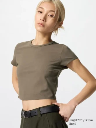 T-shirt corta AIRism Soft da donna