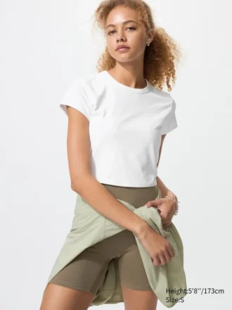 T-shirt corta AIRism Soft da donna