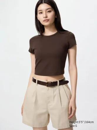 T-shirt corta AIRism Soft da donna