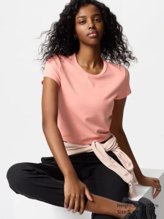 T-shirt corta AIRism Soft da donna