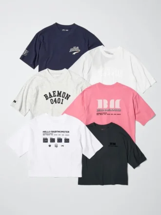 T-shirt corta da donna Babymonster UT con stampa grafica | Scollo a V