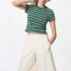 T-shirt corto da donna | A righe T-shirt corto da donna | A righe