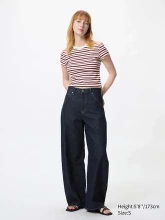 T-shirt corto da donna | A righe
