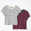 T-shirt corto da donna | A righe T-shirt corto da donna | A righe