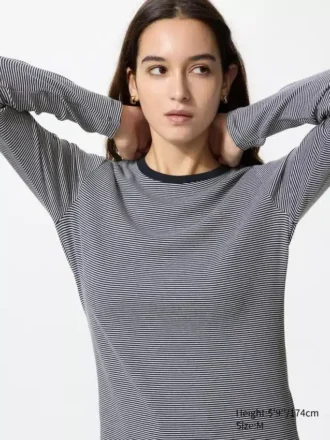 T-shirt da donna a costine morbide | A righe