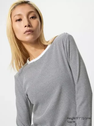 T-shirt da donna a costine morbide | A righe