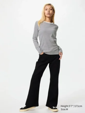 T-shirt da donna a costine morbide | A righe