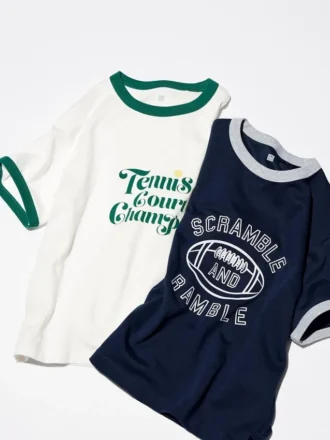 T-shirt da donna a maniche corte con stampa AIRism in cotone