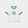 T-shirt da donna a maniche corte con stampa AIRism in cotone T-shirt da donna a maniche corte con stampa AIRism in cotone