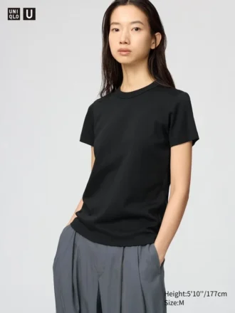 T-shirt da donna con collo rotondo