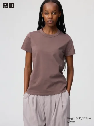 T-shirt da donna con collo rotondo