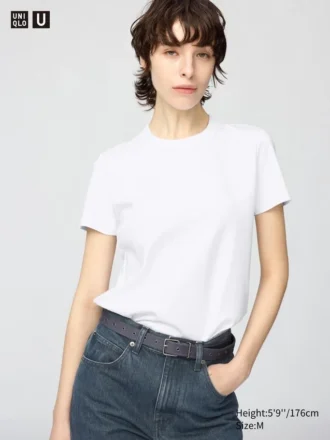T-shirt da donna con collo rotondo
