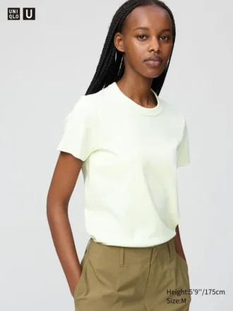 T-shirt da donna con collo rotondo