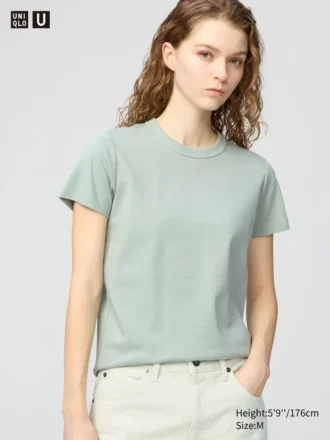 T-shirt da donna con collo rotondo