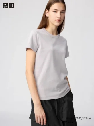 T-shirt da donna con collo rotondo