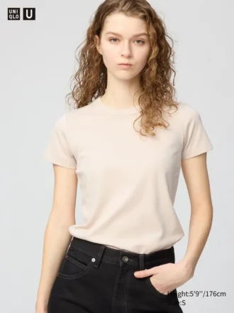 T-shirt da donna con collo rotondo