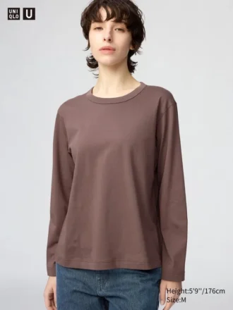 T-shirt da donna in cotone Supima Cotton | Maglie a manica lunga