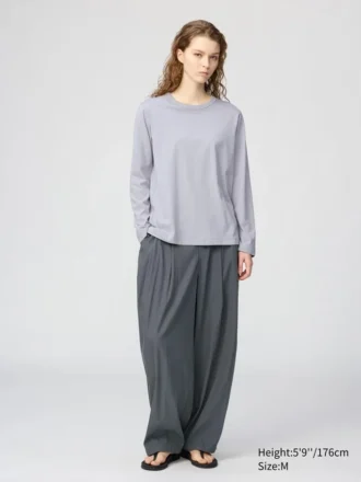 T-shirt da donna in cotone Supima Cotton | Maglie a manica lunga