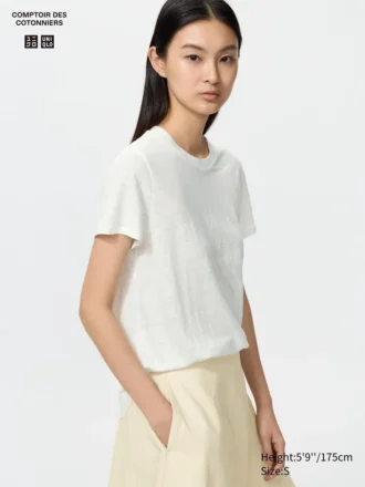 T-shirt da donna in lino