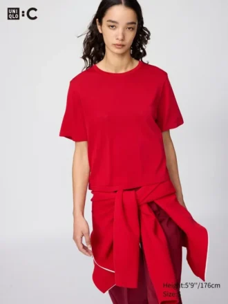 T-shirt da donna in maglia dal taglio ampio