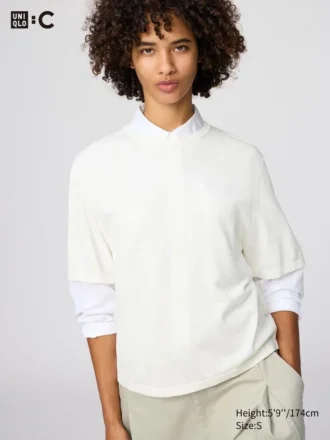 T-shirt da donna in maglia dal taglio ampio