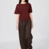 T-shirt da donna in maglia dal taglio ampio T-shirt da donna in maglia dal taglio ampio