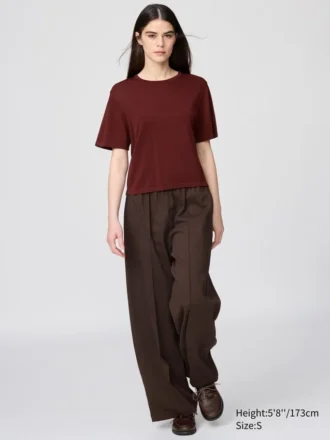 T-shirt da donna in maglia dal taglio ampio