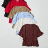T-shirt da donna in maglia dal taglio ampio T-shirt da donna in maglia dal taglio ampio