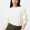 T-shirt da donna in morbido pile lavorato a maglia | Maglie a manica lunga