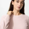 T-shirt da donna in tessuto waffle
