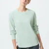 T-shirt da donna in tessuto waffle T-shirt da donna in tessuto waffle