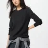 T-shirt da donna in tessuto waffle T-shirt da donna in tessuto waffle