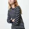 T-shirt da donna in tessuto waffle | A righe T-shirt da donna in tessuto waffle | A righe