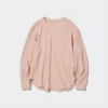 T-shirt da donna in tessuto waffle | Maglie a manica lunga T-shirt da donna in tessuto waffle | Maglie a manica lunga