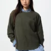 T-shirt da donna in tessuto waffle | Maglie a manica lunga T-shirt da donna in tessuto waffle | Maglie a manica lunga