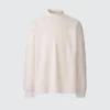 T-shirt da uomo a maniche lunghe in jersey spazzolato con collo alto T-shirt da uomo a maniche lunghe in jersey spazzolato con collo alto