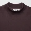 T-shirt da uomo a maniche lunghe in jersey spazzolato con collo alto T-shirt da uomo a maniche lunghe in jersey spazzolato con collo alto