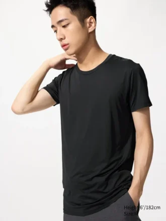 T-shirt da uomo AIRism con collo rotondo