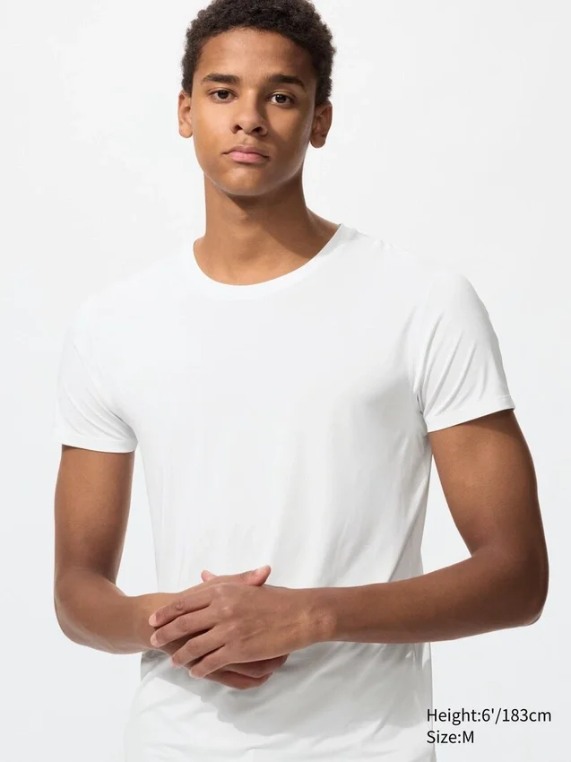 T-shirt da uomo AIRism con collo rotondo T-shirt da uomo AIRism con collo rotondo