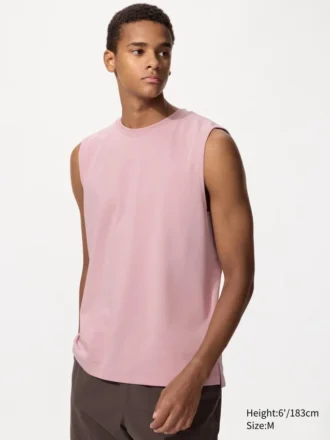 T-shirt da uomo in cotone AIRism | Senza maniche